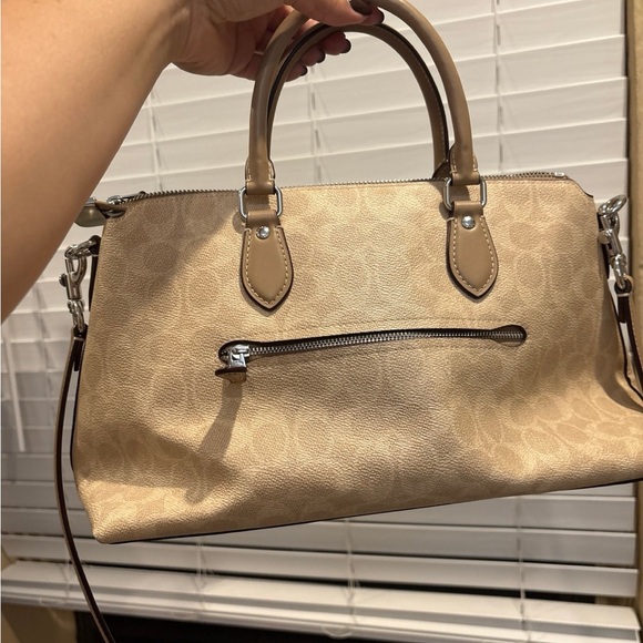 Coach Beige and Brown Shoulder Bag + matching wallet - Picture 7 of 8